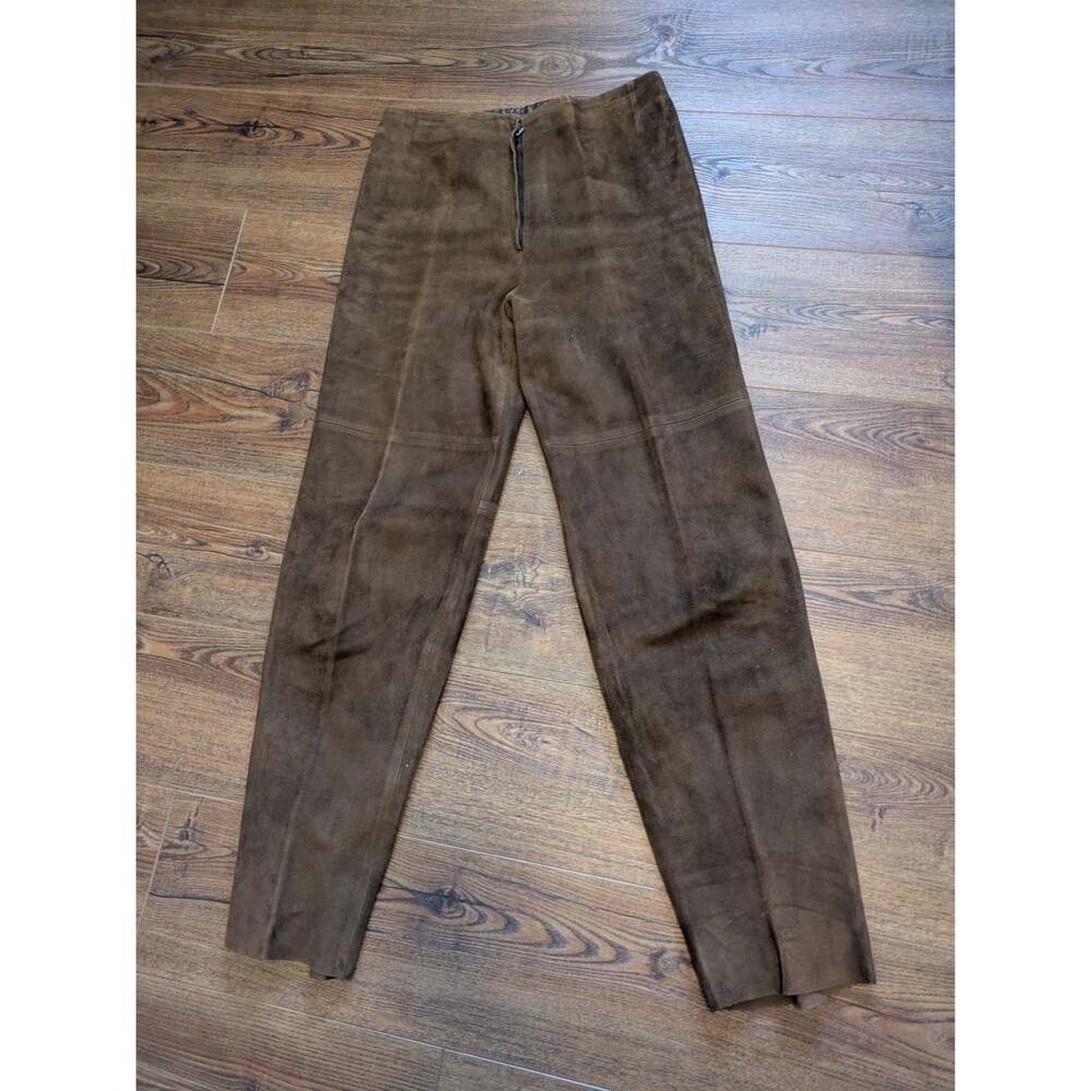 Vintage La Maison Du Chasseur Leather Suede Pants French Size 28 Pants